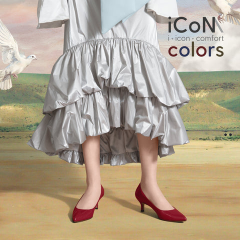 Basic Item SALE10%OFF：2024AW：iCoN COLORS：ポインテッドトゥ エナメル パンプス（C57171）ワインE/mamian（マミアン）