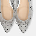 ラストワン30%OFF：2025SS：ドットチュール バレエシューズ（m17037）シルバーTU/mamian（マミアン）