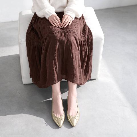 2022AW: Accent Buckle Flat Shoes (m17006) Black
