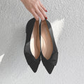 2025AW：リボンフラットシューズ（m17052）ブラックST/mamian（マミアン）