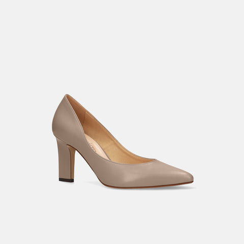 予約：2026SS：ポインテッドトゥ パンプス（m81001）グレージュ/mamian（マミアン）