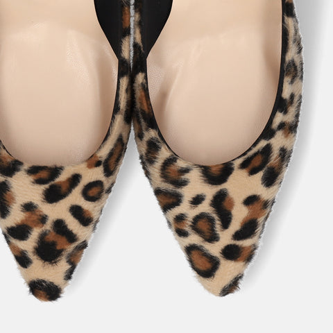 予約：2026AW：ポインテッドトゥ スエードパンプス（S7610）レオパード/mamian（マミアン）